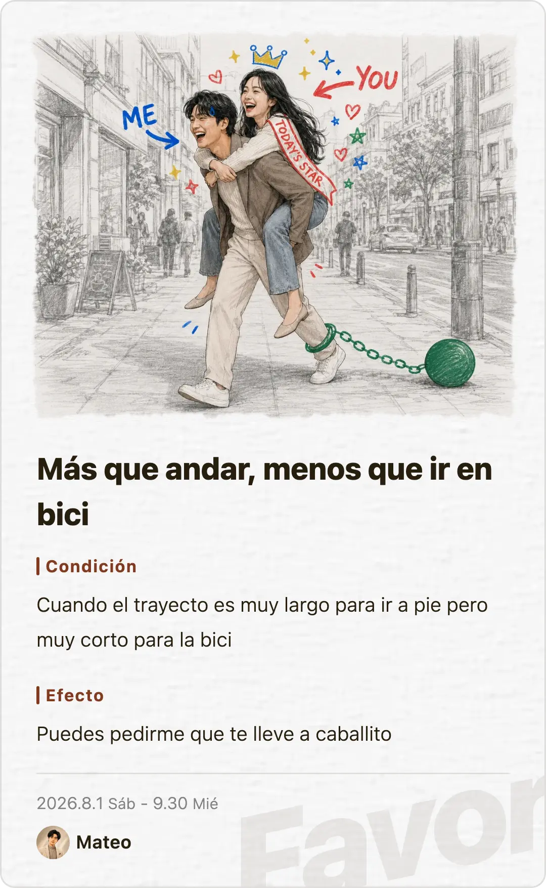 Favor card