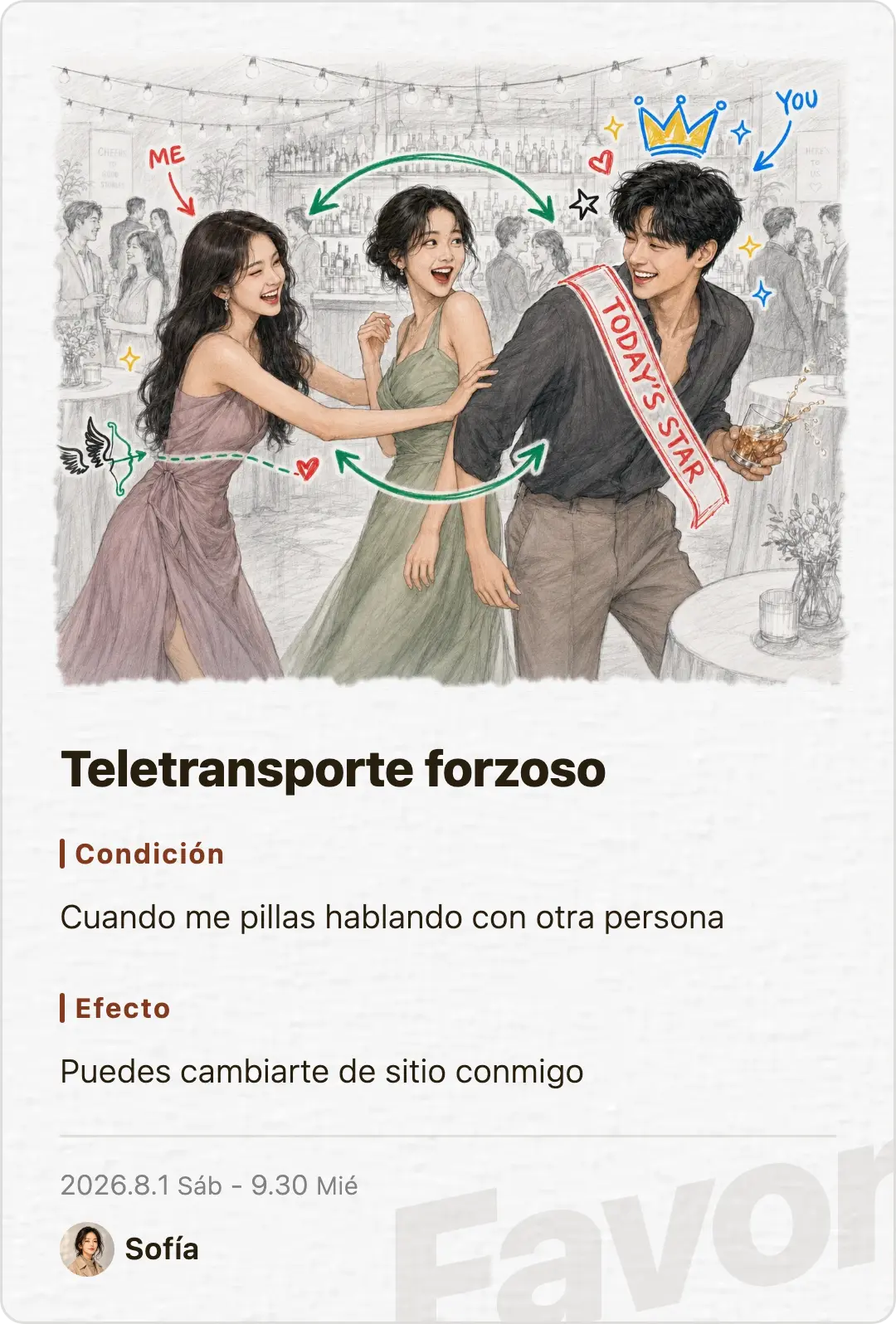 Favor card