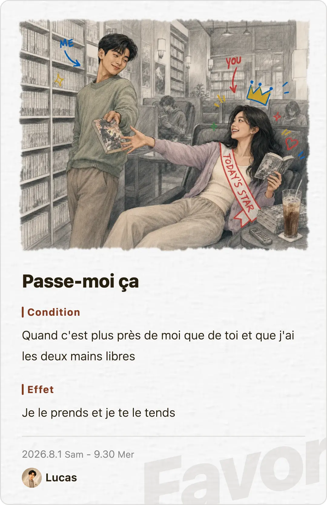 Favor card