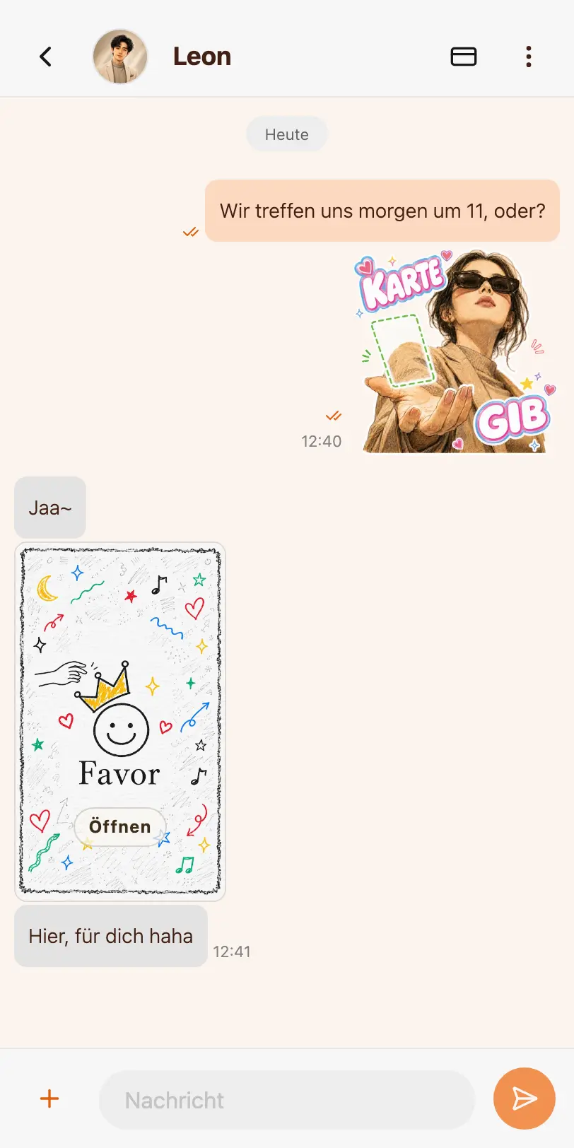 Im Chat übergeben